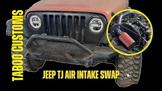 Jeep TJ Rough Country Air Intake Install, Review and MPG difference.