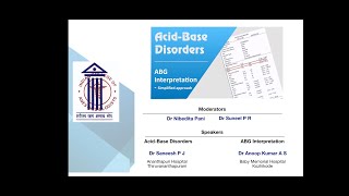 Acid-Base disorders; ABG interpretation |  ICA Academics