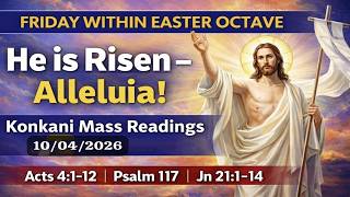 ⛪Today's catholic mass readings and gospel reflection, Friday. 10, April 2026| Goan Konkani🙏