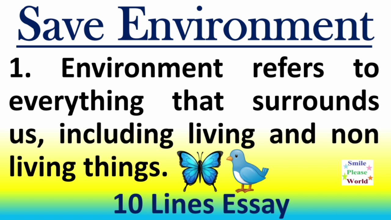 essay on environment lines