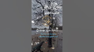 تلاوة خاشعة عطرة مباركة جميلة عذبة للشيخ سعد الغامدي سورة الضحى