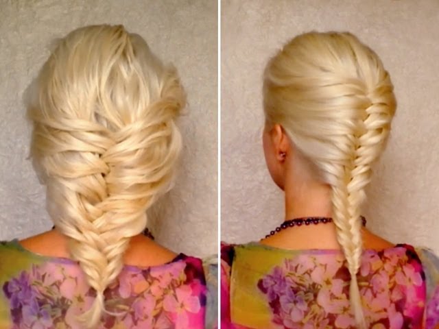 French fishtail braid for short medium and long hair tutorial Layered  hairstyle for Valentines day