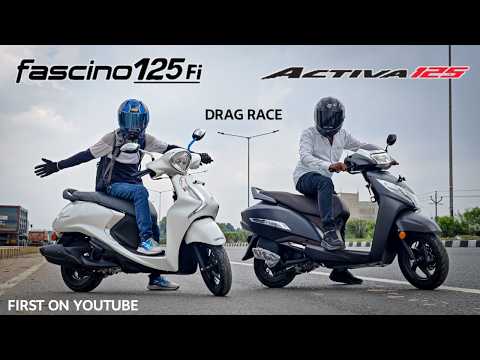 Yamaha Fascino 125 Vs Activa 125 | Drag Race