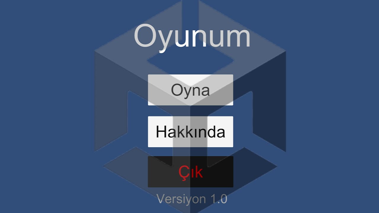 Sıfırdan Basit Ana Menü Yapımı | Yeni Başlayanlar İçin | Unity 2D