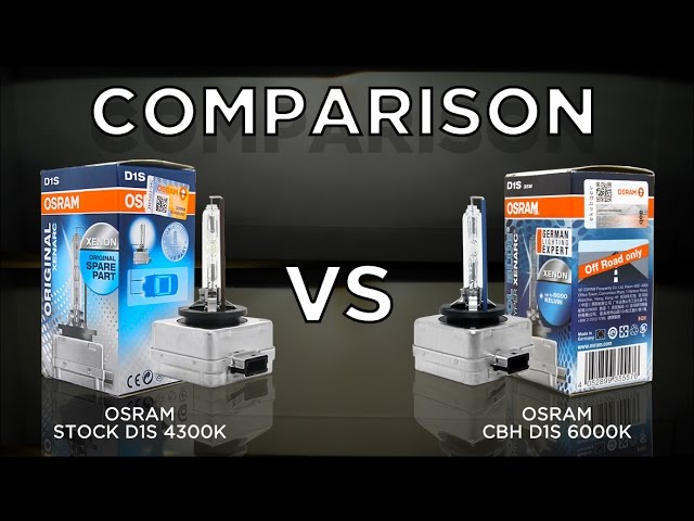 OSRAM 4300K OEM D1S vs. OSRAM 6000K CBH (Cool Blue Hyper) D1S