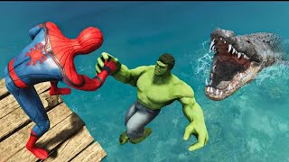Gta 5 Spiderman Vs Hulk Epic Ragdolls Ep-8 Fails & Funny Moments