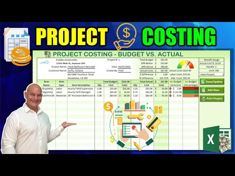 How To Create A Project Costing Application with Budget vs. Actual Costs In Excel [Free Download]