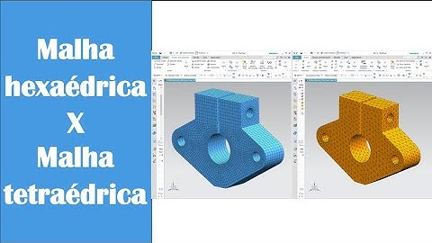 Malha hexaédrica x Malha tetraédrica - Método dos elementos finitos