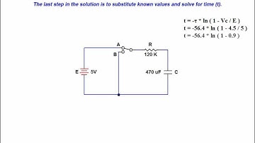 Online tutorial on capacitor transient response -  in series RC circuits - charge / discharge curves