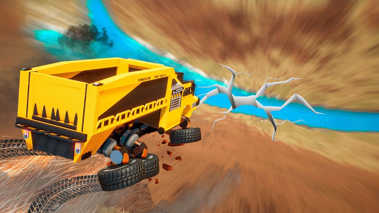 THREW OFF THE CLIFF! AIRPLANES CARS AND A LEGO TRAIN - Airplane Crash ...