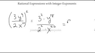 Rational Expressions with Integer Exponents part 4
