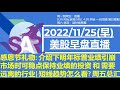 美股直播11/25[早盘] 感恩节礼物: 介绍下明年标普业绩引崩市场时可稳点保持业绩的投资 和 需要远离的行业| 短线趋势怎么看? 周五总汇