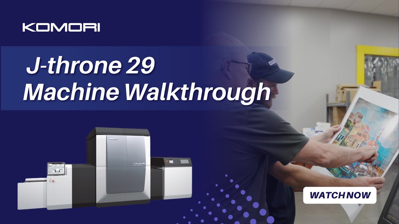 J-throne 29 First Walkthrough at 1Vision Houston | Komori Digital Printing Innovation
