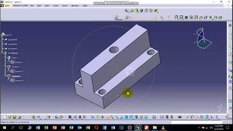 CATIA V5 Tutorial For Beginners (Part 3)-CATIA  Practice 1-CATIA V5 Drawing-CATIA V5 Groove & pocket