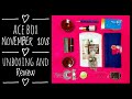 Ace box november 2018  discount code  branded makeup unboxing and review