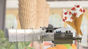 Hot Sale! Automatic Waffle Cones Production Line | Crisp Ice Cream Cone Making Machine