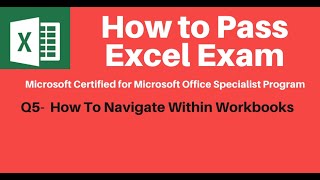 MOS Excel 2019 Excel Exam - Navigate within workbooks