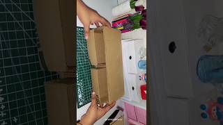 घर पे बनाया  Desk Organiser #diy #organizer #craft #papercraft #cardboardcraft