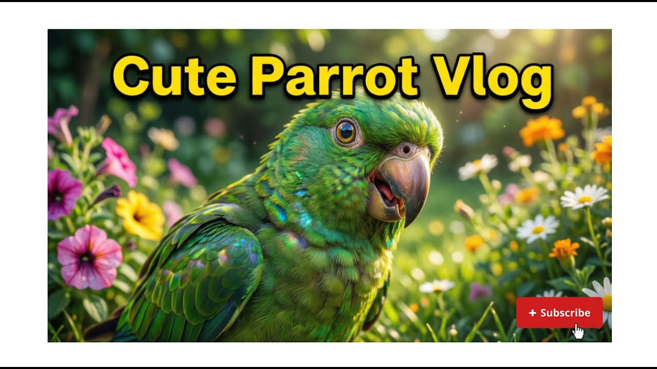 🦜 Cute Parrot Vlog 🌿 | Fun Moments & Garden Life 