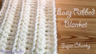 Easy Chunky Knit Look Blanket: Free Pattern and Tutorial  Chunky crochet  blanket, Chunky crochet blanket pattern free, Chunky yarn crochet pattern