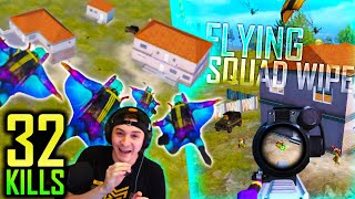 FLYING NINJA ATTACK on a FULL SQUAD | PUBG Mobile screenshot 4