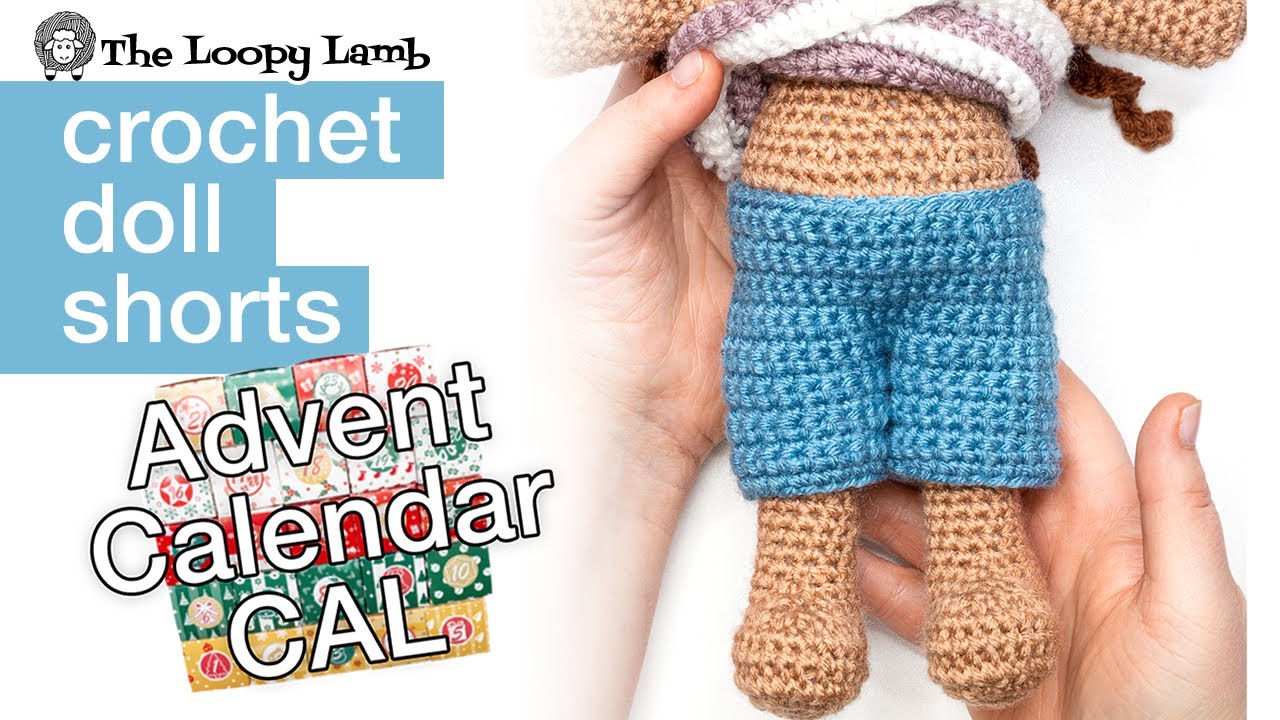 How to Crochet Doll Shorts Free Pattern - Amigurumi Advent