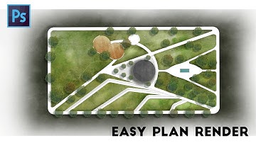 Easy Plan Rendering in Photoshop | Landscape Render