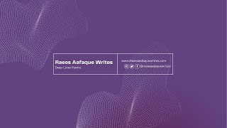 Raees Humse Te Huwa Raees Aafaque Writes