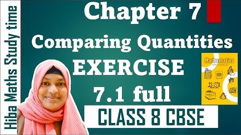 cbse 8th maths chapter 7 exercise 7.1 full comparing quantities solutions in tamil