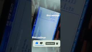 windows installation Bios settings | how to set Bios #viral #shorts #asin #Bios #windows #hdd