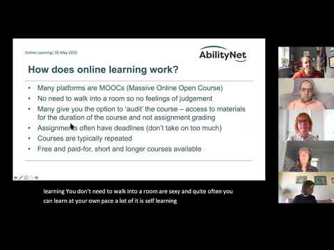 How to access online learning during lockdown - free webinar as part of AbilityNet Live