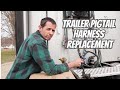 How to Replace Trailer Pigtail Harness - Semi Truck Trailer Light Issue With Kenworth