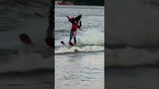 Water-Skier Falls in Water During a Duo Show