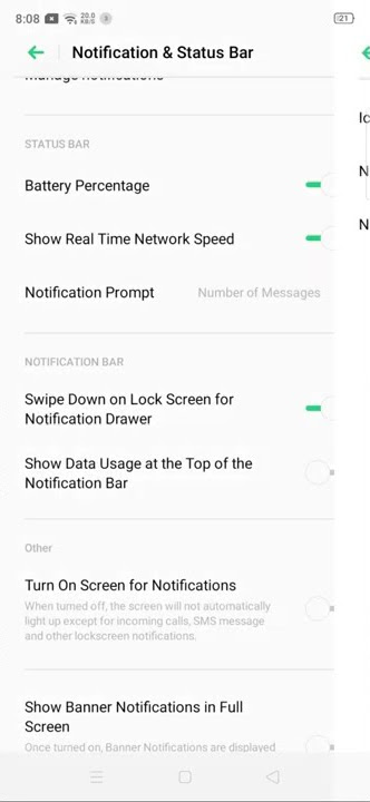 How to set notification settings in Oppo