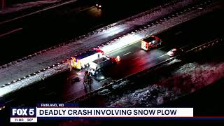 3 killed after car collides with snowplow in Montgomery County, police confirm | FOX 5 DC
