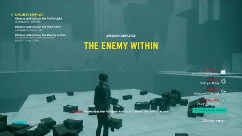 Control PS4 Defeating the Anchor Complete The Enemy Within