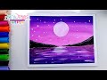 Cómo pintar un PAISAJE NOCTURNO con ACUARELA - ideas con acuarela fáciles