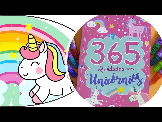 Livro 365 Atividades e Desenhos Para Colorir Unicórnios - Magic Grupo