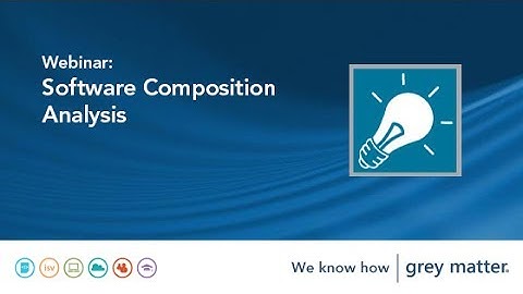 Webinar: Software Composition Analysis