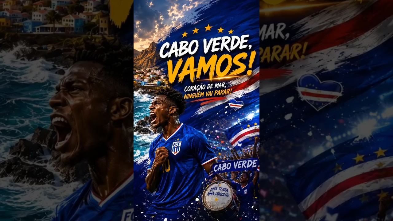 CABO VERDE, VAMOS! – Hino dos Tubarões Azuis 🦈💙⚽ #caboverde #mundial2026 #worldcup #fifaworldcup