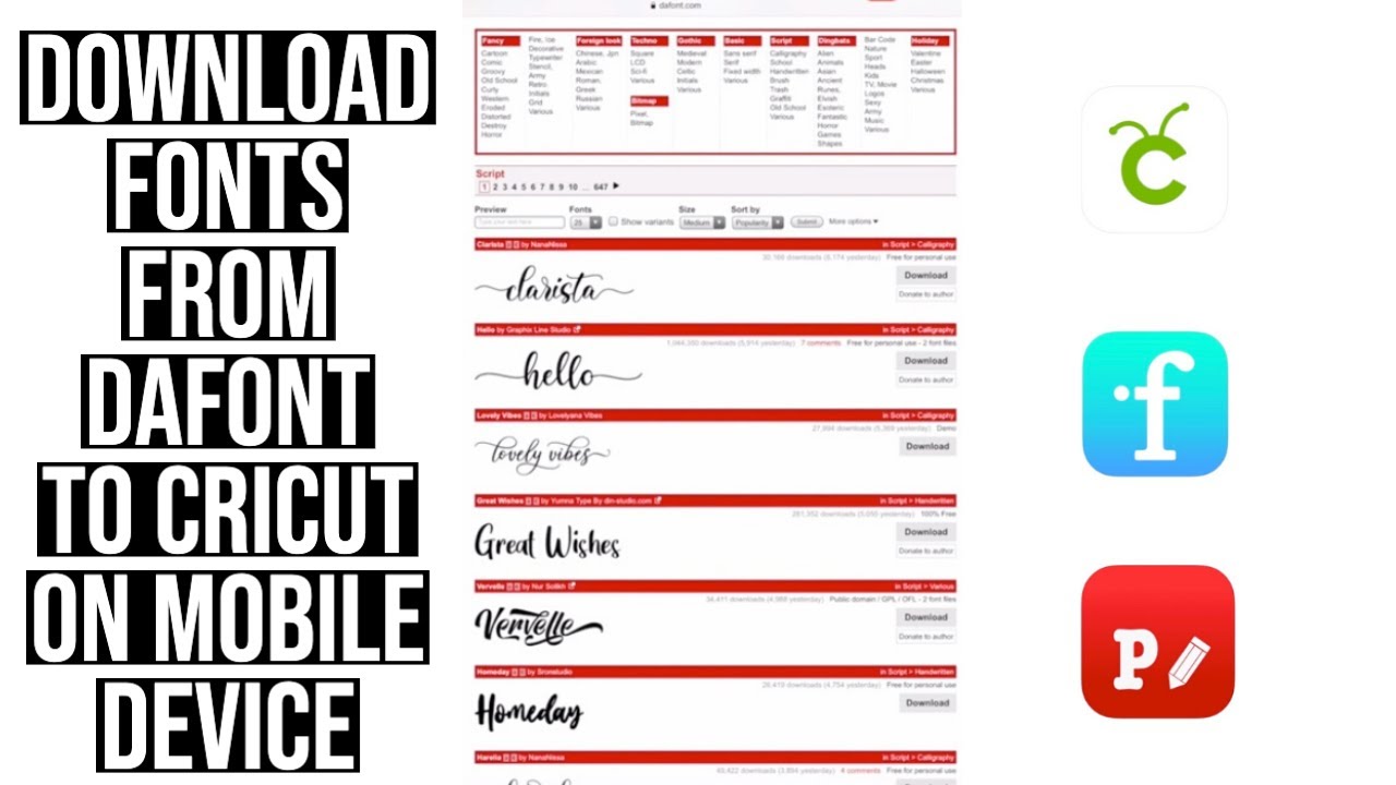 How to Get Fonts from Dafont to Cricut & Use the Secret Characters Called  Glyphs! - Jennifer Maker