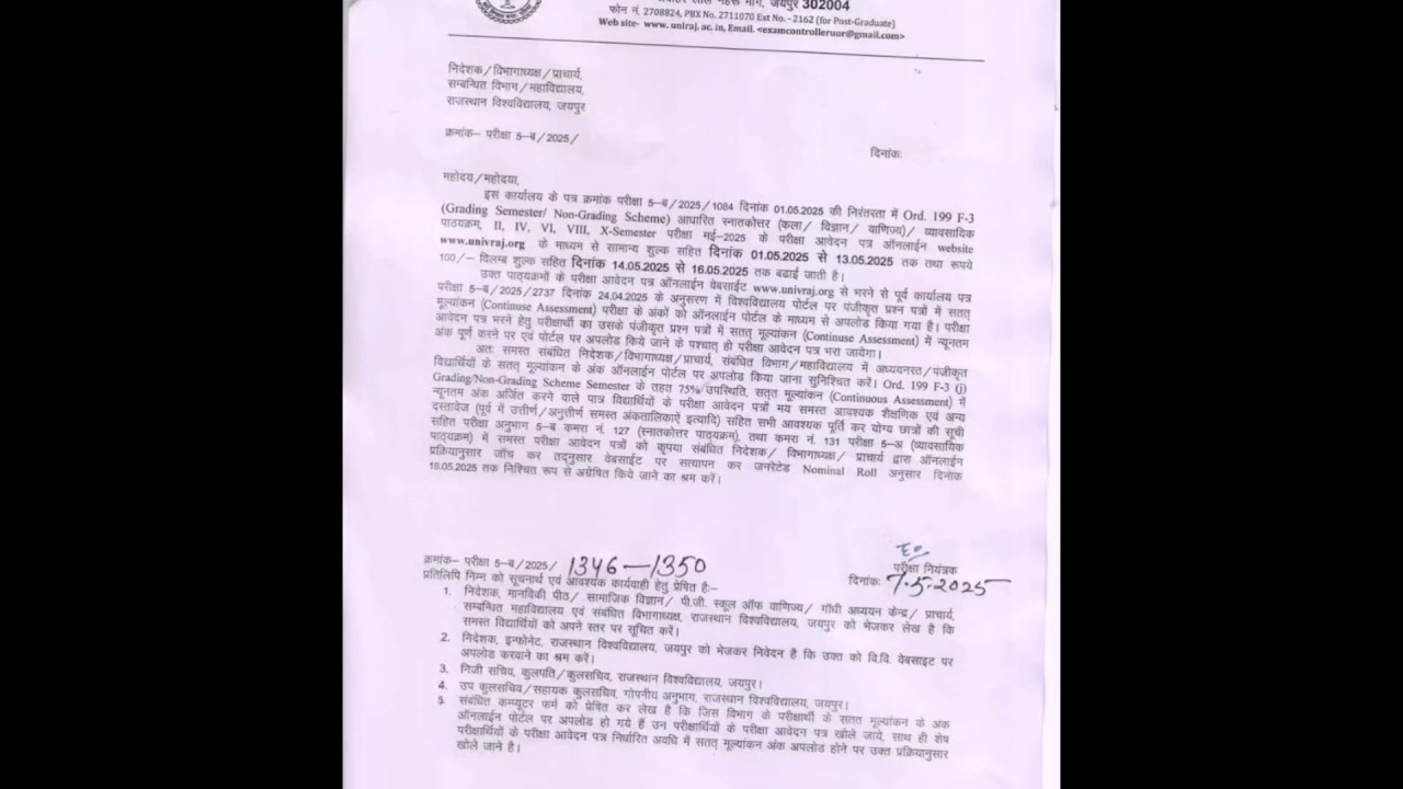 scam by Rajasthan University 