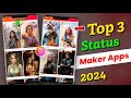 Top 3 status maker apps 2024  top 3 whatsapp status maker apps 2024  status maker app