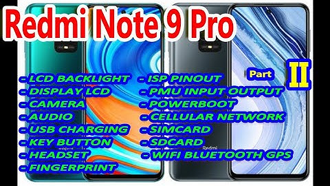 Redmi Note 9 Pro: Rear Camera WIFI Bluetooth GPS