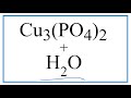 Solubility and Properties of Copper(II) Phosphate