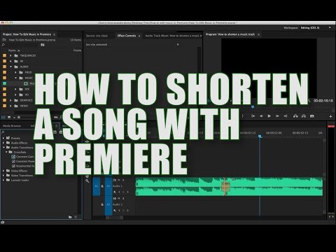 Comment raccourcir une chanson avec Premiere