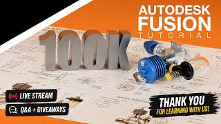 Autodesk Fusion | Road to 100k | LIVE RC Engine Design + Q&A + Giveaways!