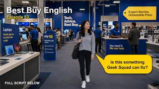 Best Buy Geek Squad: Fix Your Laptop in Easy English | Easy English with Emma