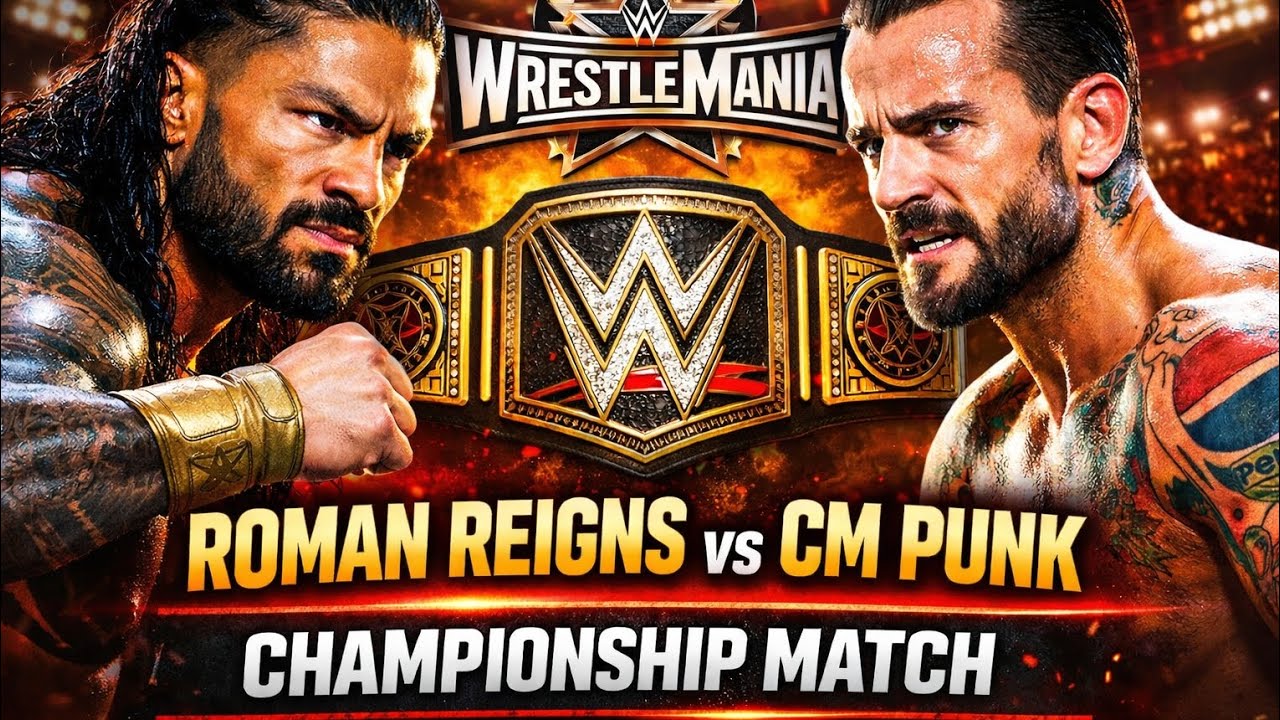 Roman Reigns DESTROYS CM Punk at WrestleMania?WWE Championship Match INSANE Ending🔥 #wwe #viral #ps5