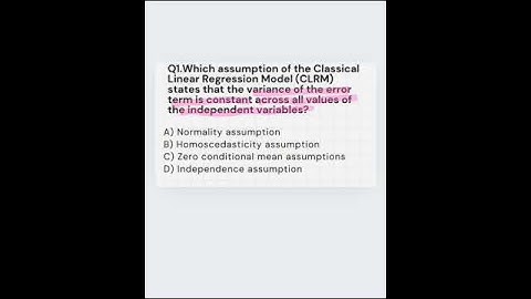 #Ugc net Economics #Econometrics # CLRM # most important MCQ